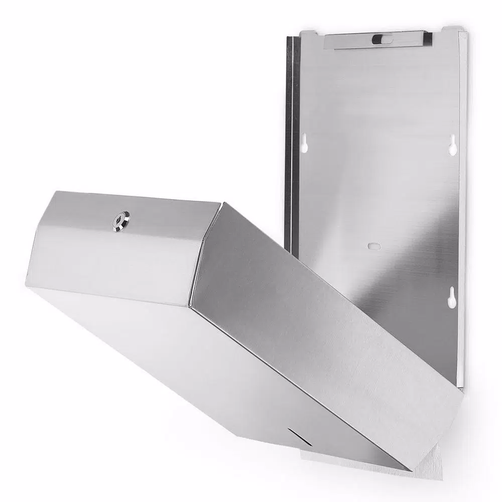 Alpine Industries Brushed Stainless Steel C-Fold and Multi-Fold Paper Towel Dispenser