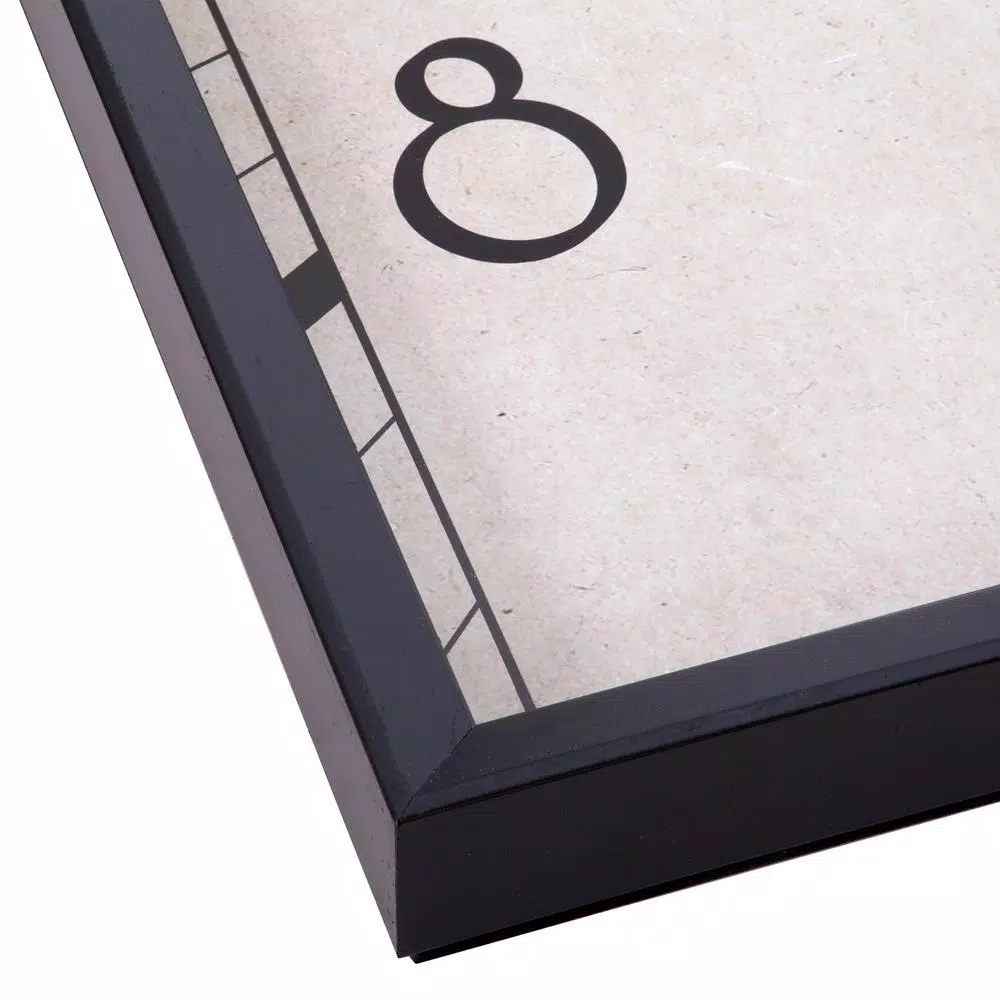 Pinnacle Modern 28 in. Black Square Wall Clock with Beveled Frame