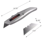 Stalwart Retractable Utility Knife Set, 2-Pack, Aluminum Alloy Body thumbnail 3