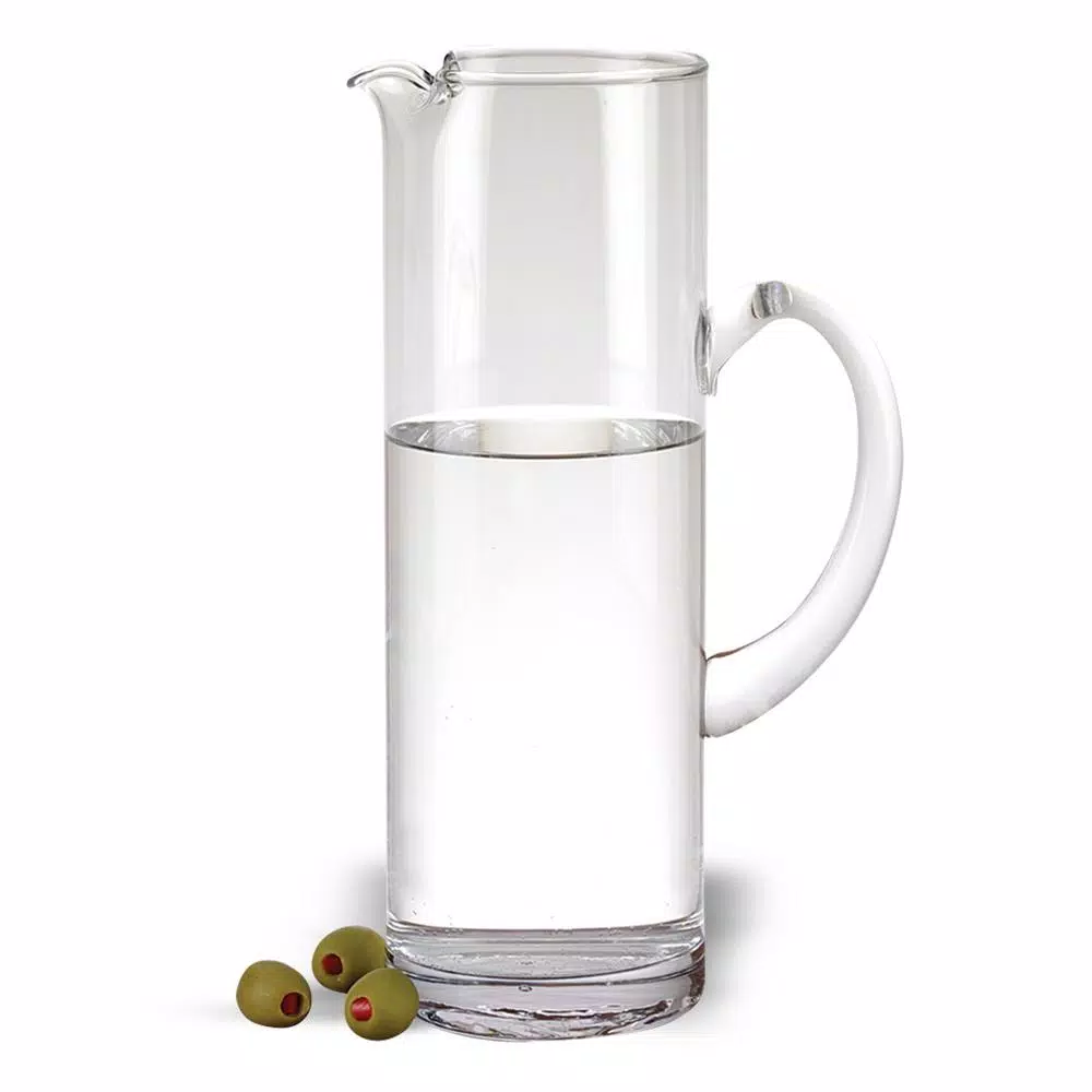 Badash Crystal Celebrate Handmade Mouth Blown Lead Free Crystal Glass Pitcher, 12 in.