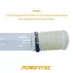 POWERTEC 2-1/2 in. x 36 in. Clear Rigid PVC Dust Collection Pipe thumbnail 5
