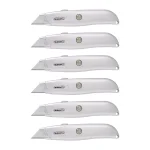 Stalwart Retractable Utility Knife Set, 6-Pack, Aluminum Alloy Body thumbnail 1