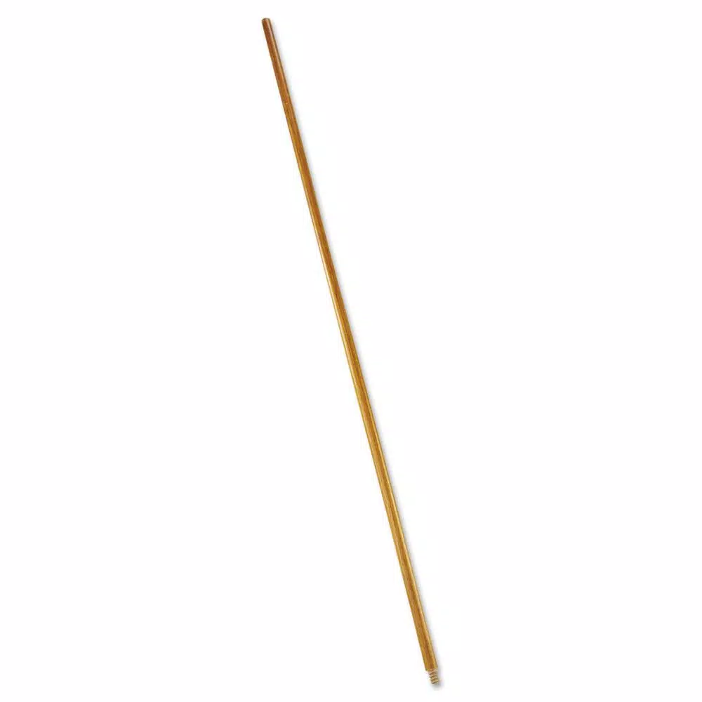 Rubbermaid Commercial Products 60 in. Wood Broom Handle with Threaded Tip for Standard Floor Sweeps