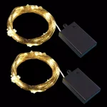 LUMABASE 100-LED Warm White Battery Operated Multi-Strand Fairy String Lights, Set of 2 thumbnail 1
