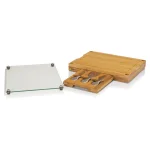 Legacy Concerto Bamboo Cutting Board and Cheese Tool Set with Tempered Glass Tray thumbnail 5