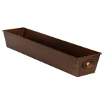 Kate and Laurel Forgeham Bronze Decorative Trough Tray - Antique Copper Metal Rectangle Organizer thumbnail 5