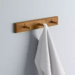 Design House Dalton Triple Robe Hook, Solid Oak Wood, Honey Oak thumbnail 2