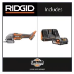 RIDGID 18V OCTANE 4-1/2 in. Brushless Cordless Angle Grinder Kit with 2.0 Ah Battery and Charger thumbnail 2