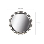 Kenroy Home Chorale 34 in. Round Silver Contemporary Accent Mirror thumbnail 3