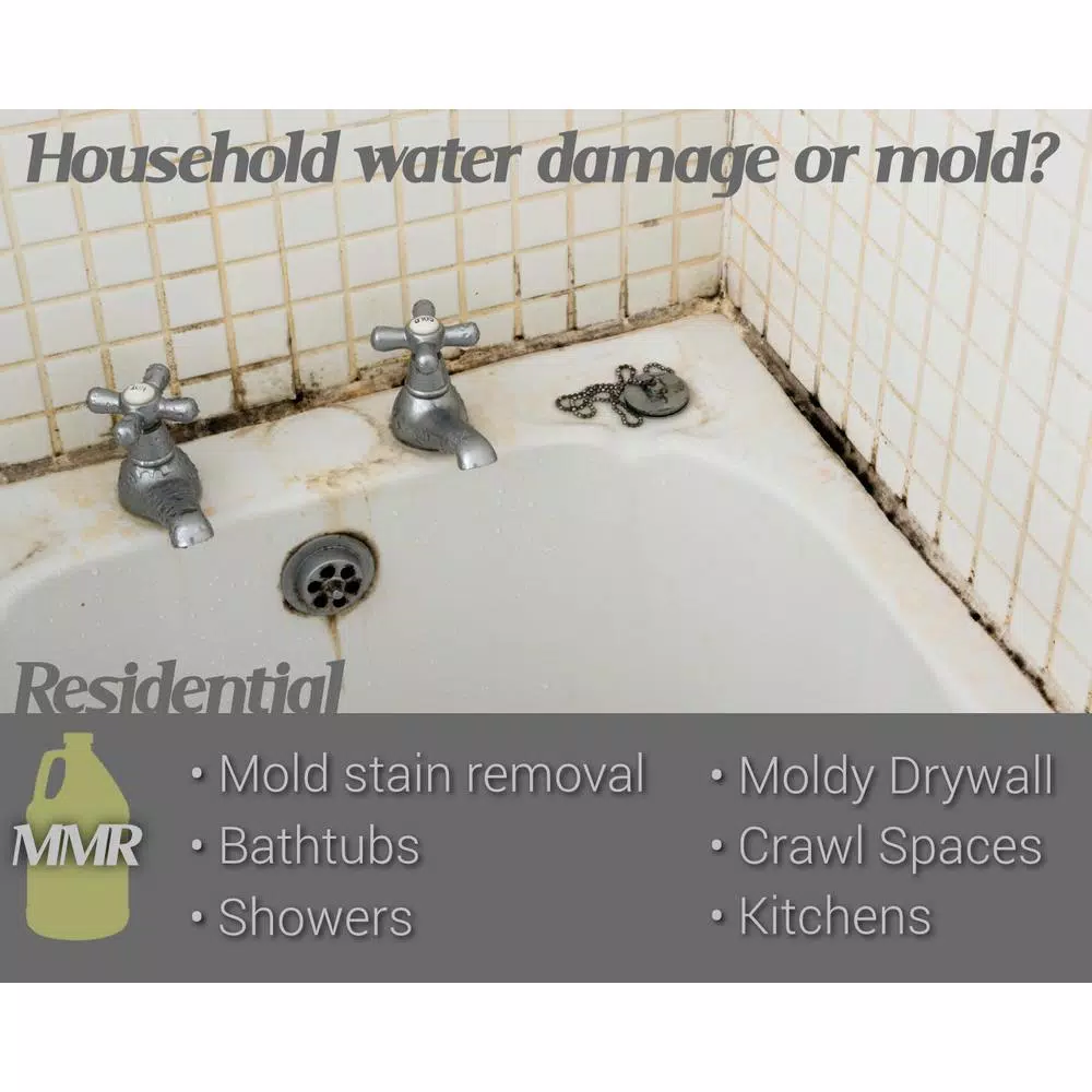 MMR Professional Instant Mold and Mildew Stain Remover, 1 Gallon (4-Pack)