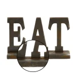 LITTON LANE Home and Hearth 12 in. x 8 in. EAT Wood Sign - Rustic Kitchen Decor thumbnail 3