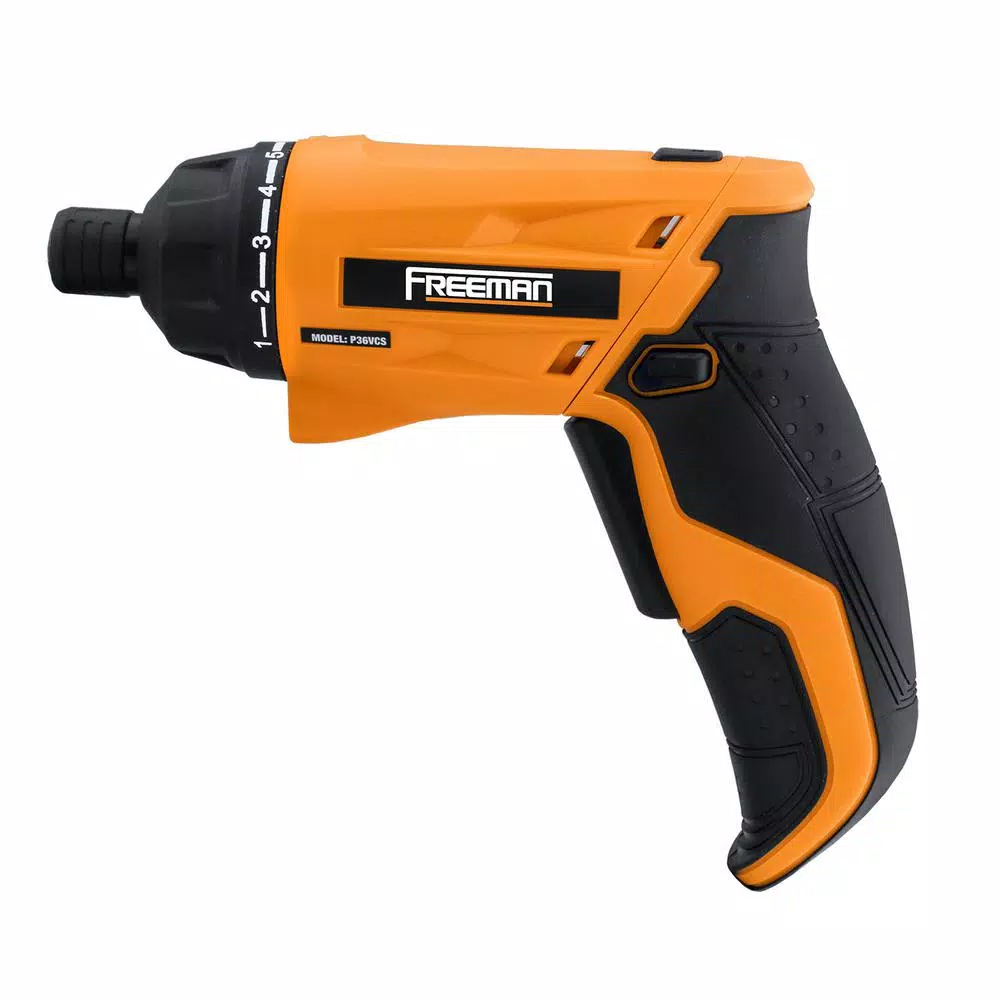 Freeman P36VCS 3.6V Cordless Electric Screwdriver Kit with 26-Piece Bit Set and Case