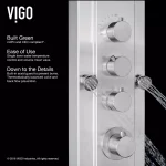 VIGO Mateo 59.5 in. Stainless Steel 6-Jet High Pressure Shower Panel System thumbnail 7