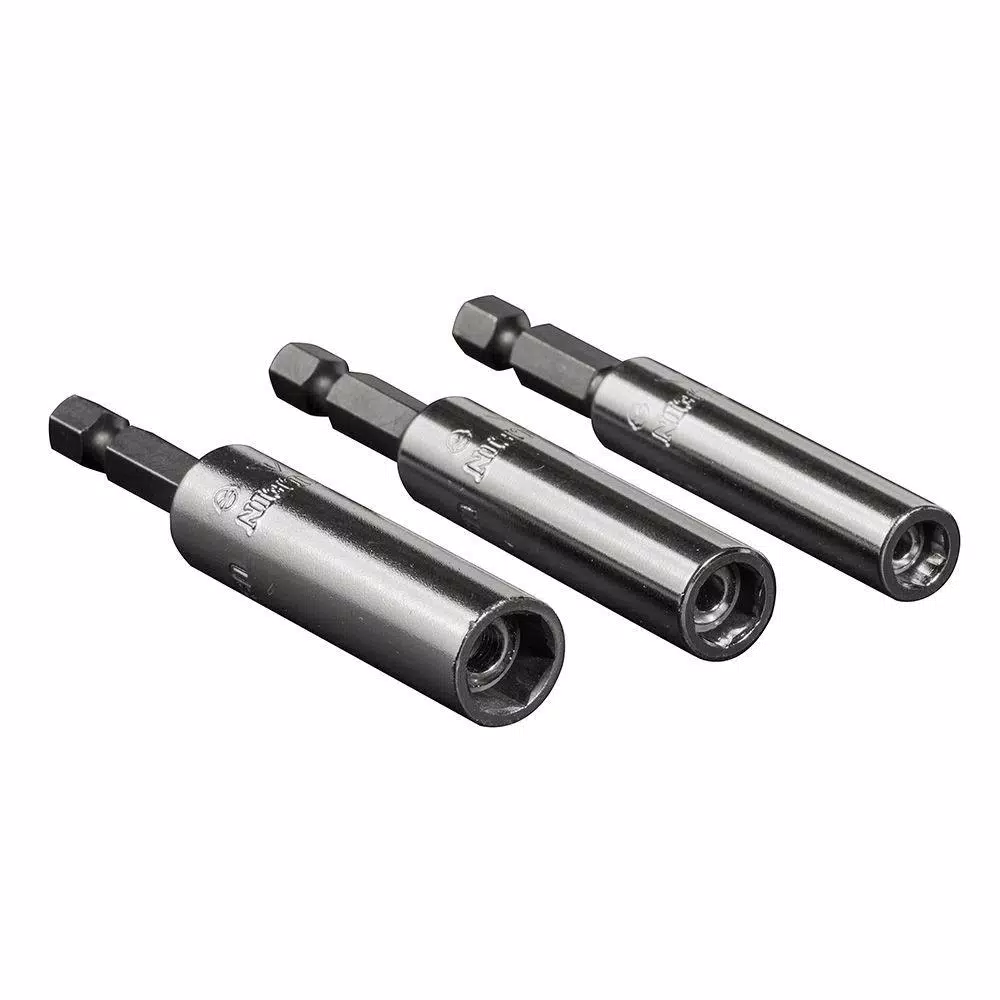 Klein Tools 3-Piece Hollow Shaft Magnetic Nut Driver Set, 1/4 in. Hex Quick Connect, Impact Rated