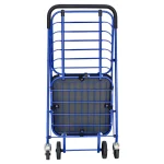 Milwaukee Steel Blue Shopping Cart with Accessory Basket - 50 lb Capacity thumbnail 2