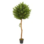 Nearly Natural 5.5 ft. Artificial Olive Topiary Tree - UV Resistant Indoor/Outdoor Faux Plant thumbnail 1