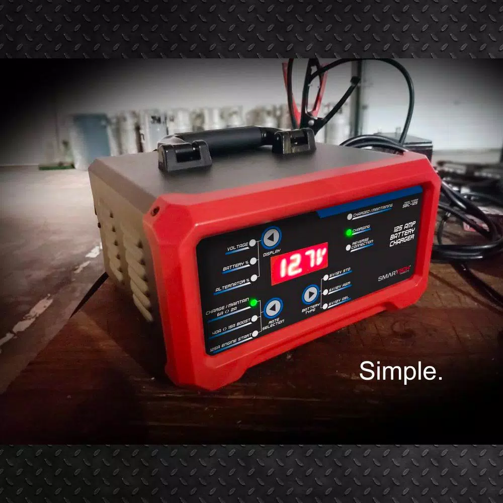 Smartech Products SBC-125 6V/12V Automotive Battery Charger and Maintainer with 125A Engine Start