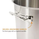Gas One 32 Qt. Stainless Steel Stock Pot with Lid, Heavy-Duty 1.0 mm Thickness thumbnail 4