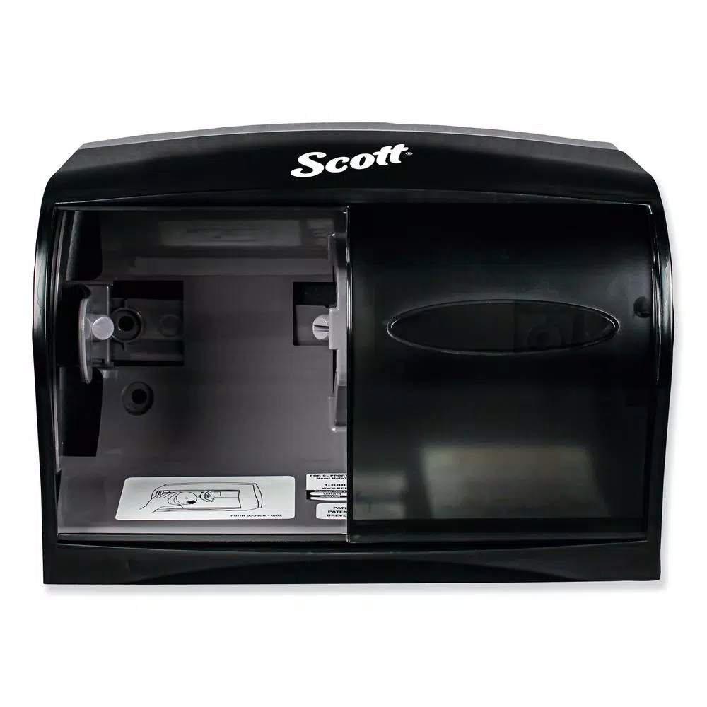 Scott Essential Coreless Double Roll Bathroom Tissue Dispenser, Smoke Gray