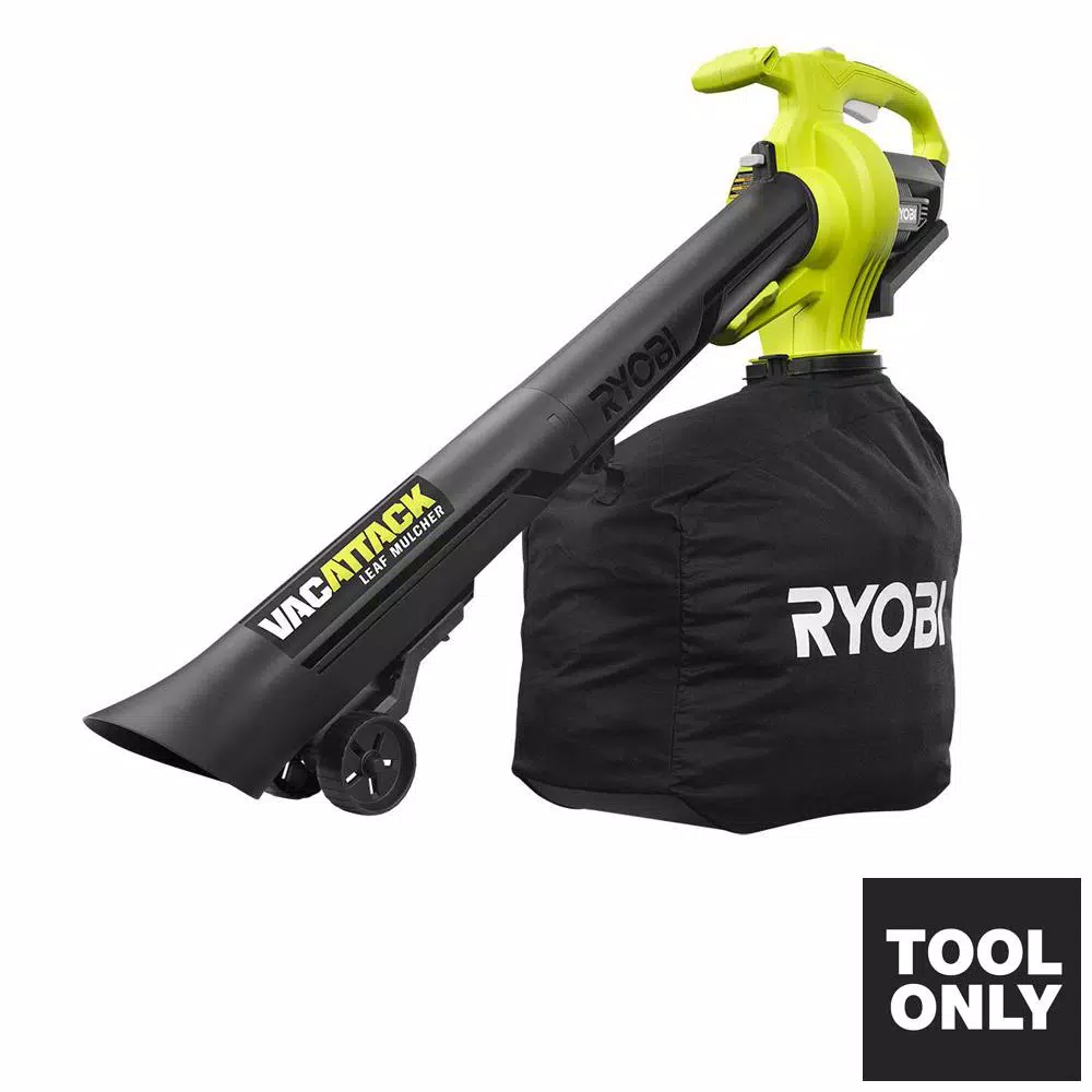RYOBI 40V VAC ATTACK Cordless Leaf Vacuum and Mulcher, Tool Only