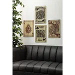 IMAX Leonato 18 in. Iron Playing Card Wall Decor Set of 4 thumbnail 2