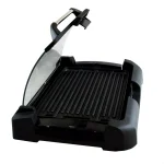 MegaChef 165 sq. in. Reversible Indoor Grill and Griddle with Removable Glass Lid, Black thumbnail 6