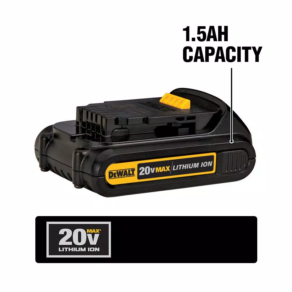 DEWALT 20V MAX Compact Lithium-Ion 1.5Ah Battery Pack, 8-Pack (DCB201)
