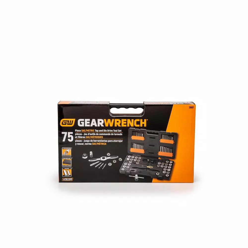 GearWrench 75-Piece SAE/Metric Ratcheting Tap and Die Set