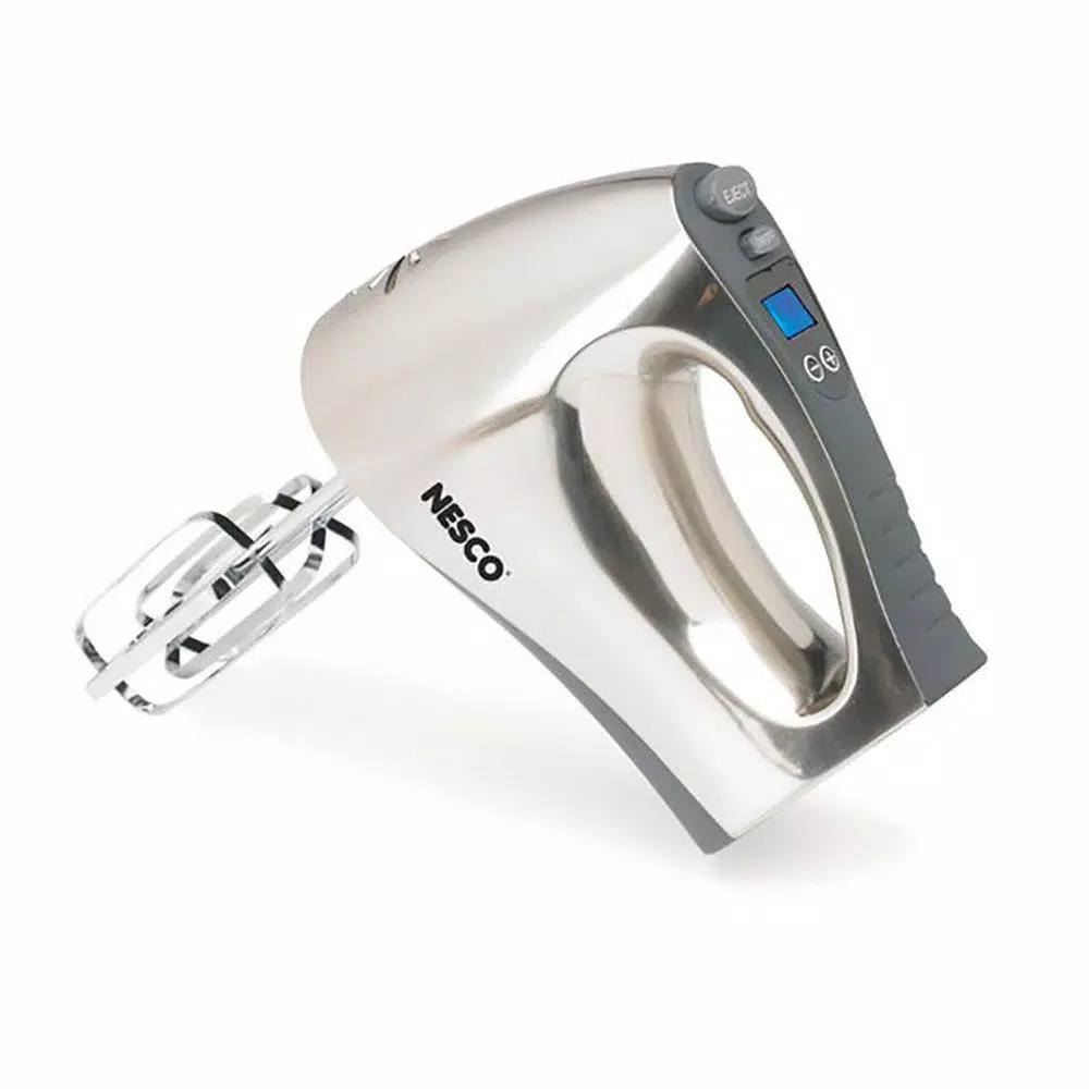 Nesco 16-Speed Digital Stainless Steel Hand Mixer with Built-In Timer and 300W Motor
