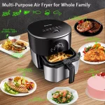 Costway 3.5 Qt. Electric Stainless Steel Air Fryer Oven, 1300W Oilless Cooker with Auto Shut-Off thumbnail 8