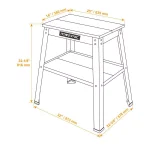 POWERTEC UT1002 Universal Heavy-Duty Tool Stand with Expandable MDF Split Top thumbnail 3
