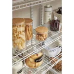 Home Basics 3-Piece Glass Canister Set, 35 oz., 45 oz., and 53 oz. Kitchen Storage Jars thumbnail 6