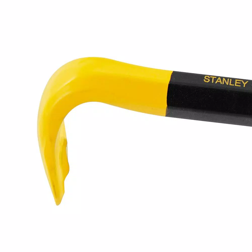 Stanley 10 in. Nail Claw Wrecking Bar with Dual Nail Slots