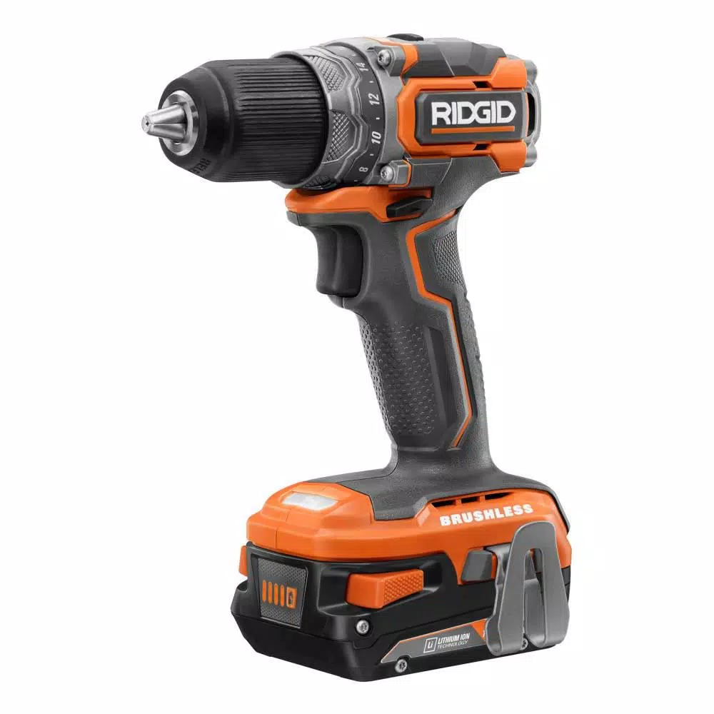 RIDGID 18V Brushless SubCompact 1/2 in. Drill/Driver & 10 oz. Caulk Gun Combo Kit
