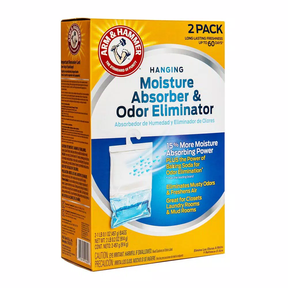 Arm & Hammer Hanging Moisture Absorber and Odor Eliminator, 16 oz. (2-Pack)
