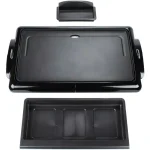 Brentwood Appliances 1400W Nonstick Electric Griddle with Warming Drawer, 200 sq. in., Black thumbnail 3