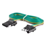 CURT 4-Way Flat Trailer Connector Plug & Socket with 72" Wires thumbnail 3