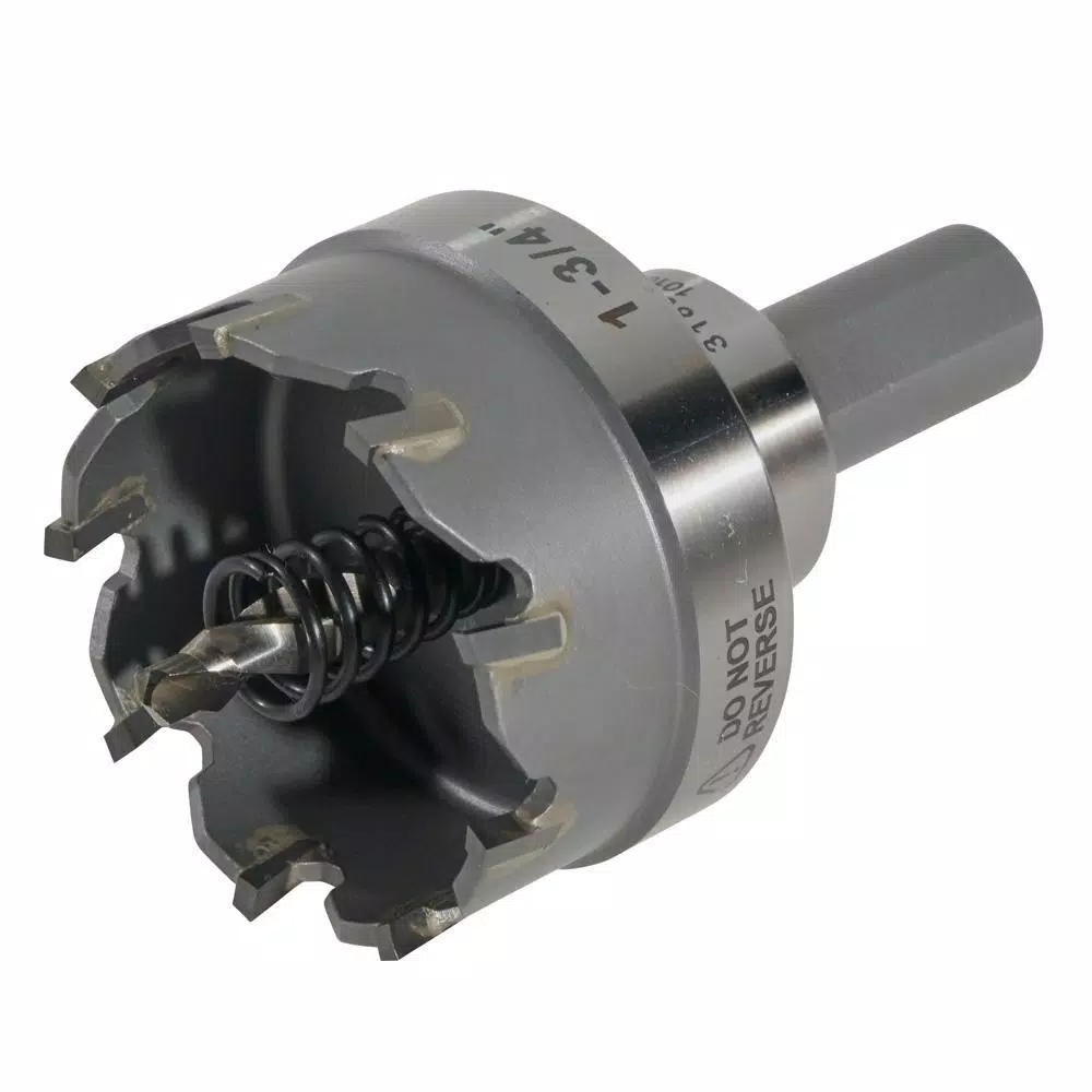 Klein Tools 1-3/4 in. Carbide Hole Cutter with Hex Shank and Integrated Flange