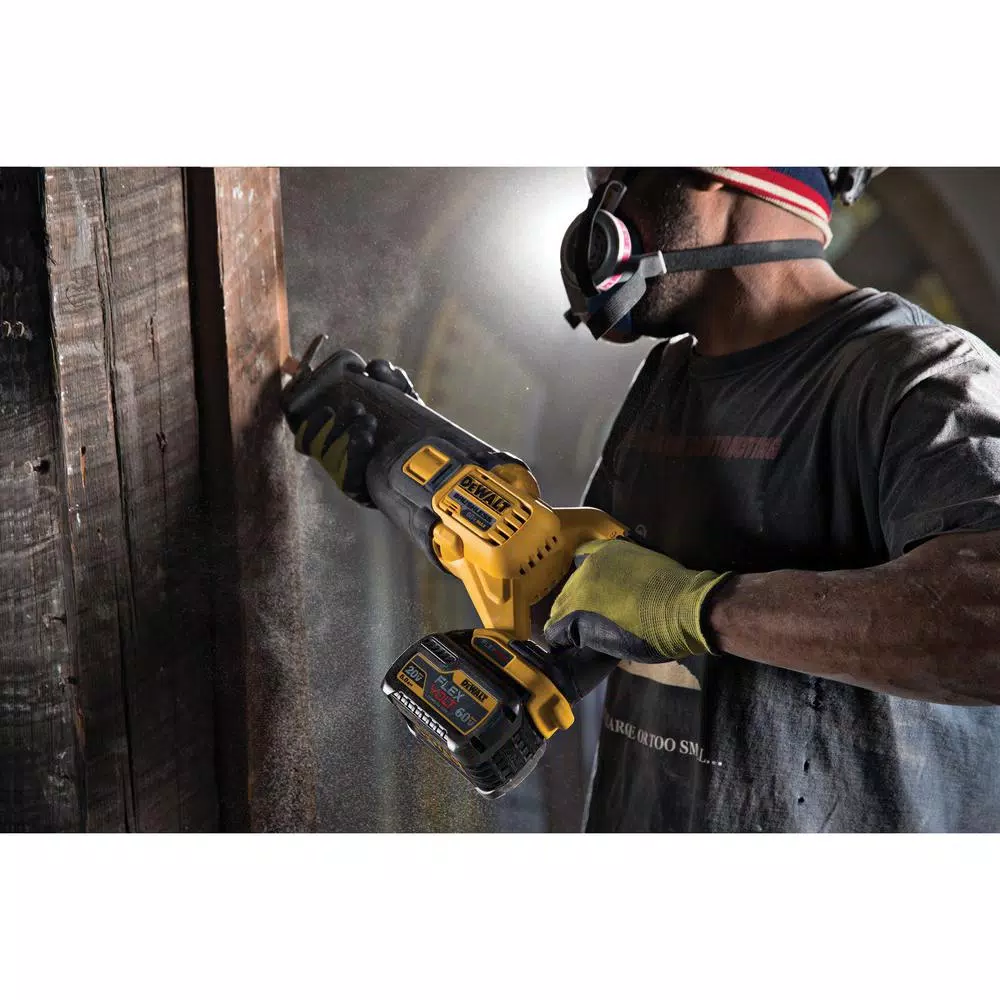 DEWALT FLEXVOLT 60V MAX Cordless Brushless Reciprocating Saw Kit with (2) 6.0Ah Batteries & Bonus Hammer Drill