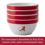 College Kitchen Collection Alabama Crimson Tide 4-Piece Party Bowl Set, Crimson Red thumbnail 3