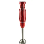 Ovente 300W Immersion Blender, 2-Speed Handheld Stick Mixer with Stainless Steel Blades, Red (HS560R) thumbnail 1