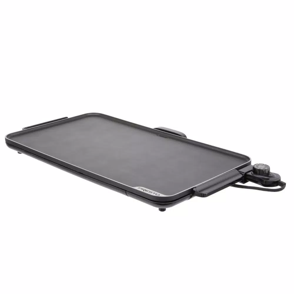 Presto SlimLine 286 sq. in. Black Electric Griddle with Temperature Sensor and Non-Stick Surface