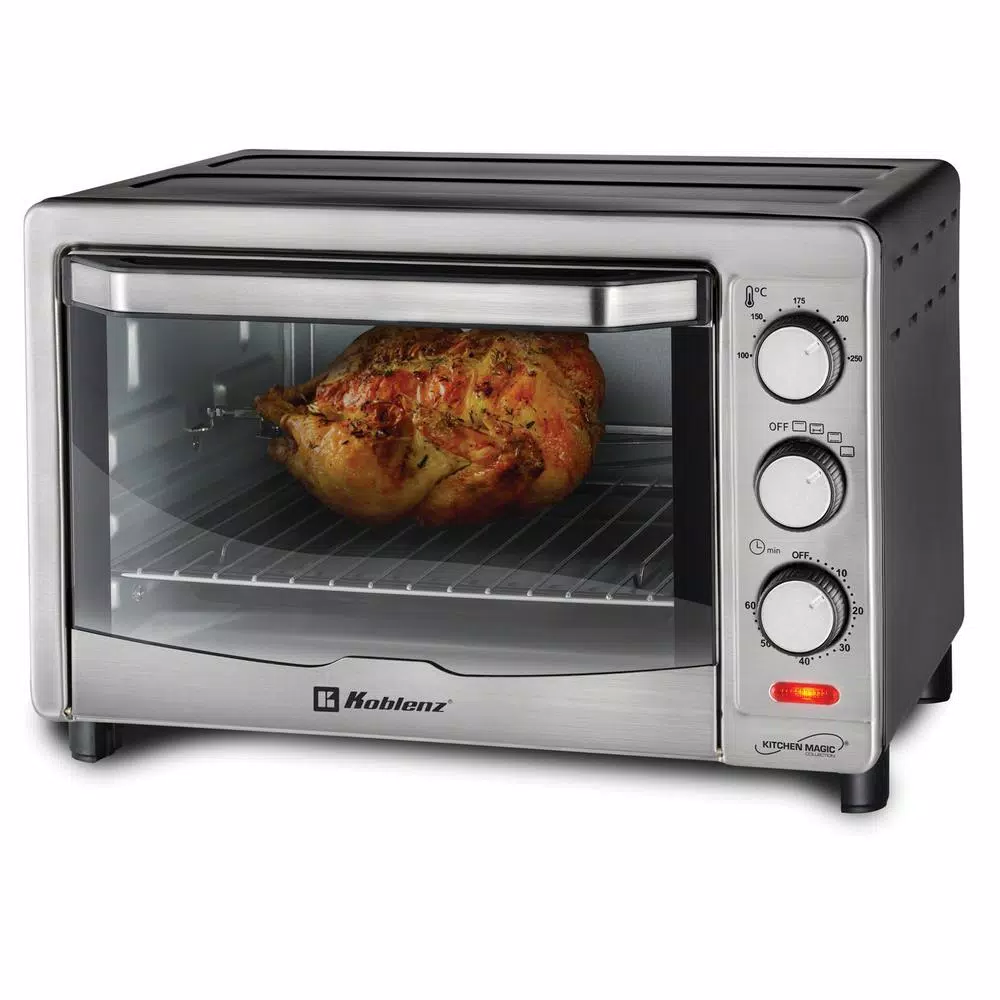 Koblenz Kitchen Magic Collection 24L Countertop Oven with Rotisserie and Convection, Silver