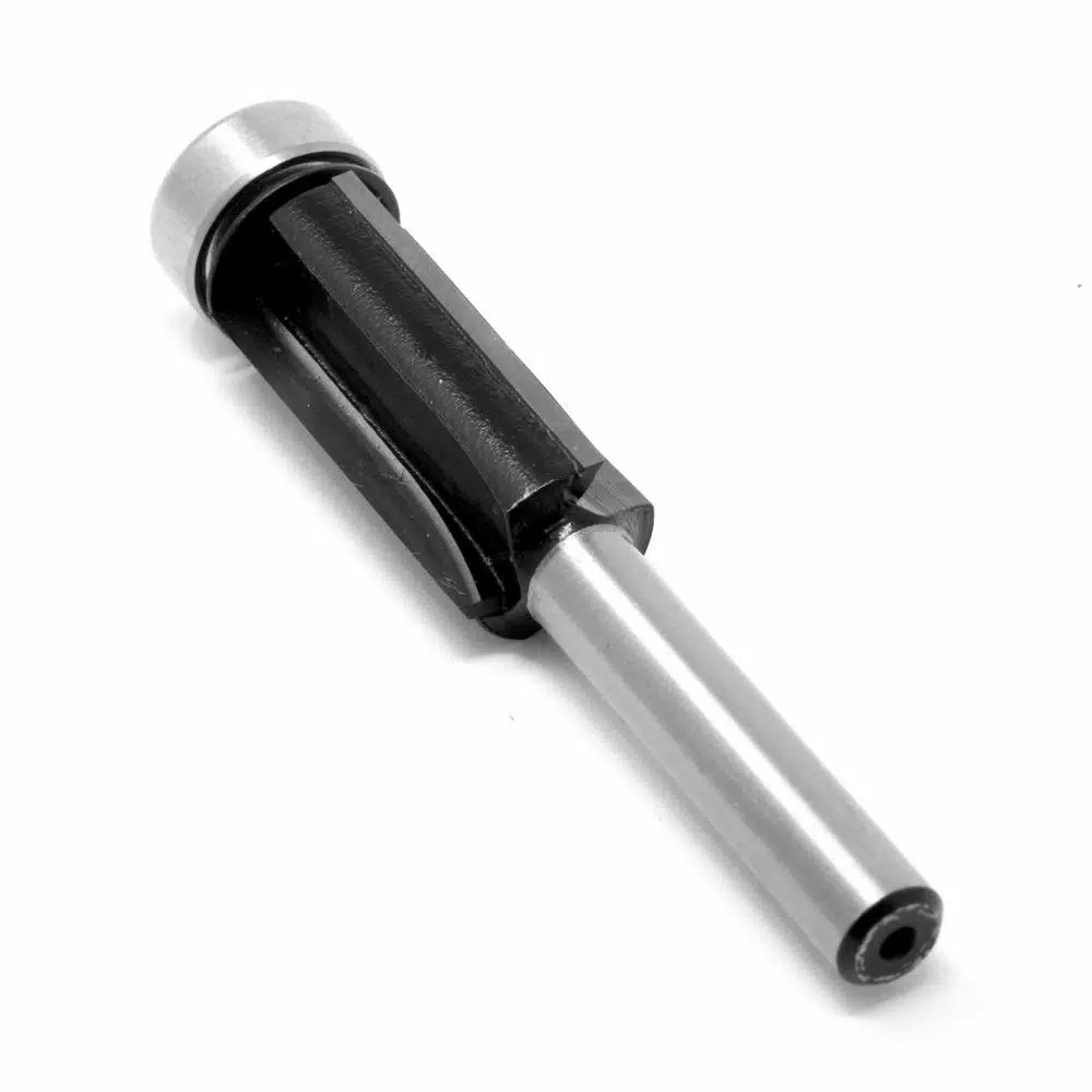 WEN 1/2 in. Flush Trim 3-Wing Carbide Tipped Router Bit, 1/4 in. Shank