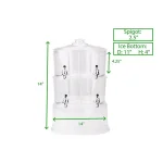 Mind Reader 2-Tier Stackable Beverage Dispenser, 4-Compartment 2-Gallon Drink Holder with Ice Compartments thumbnail 7