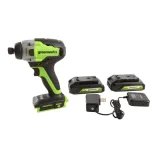 Greenworks 24V Cordless Brushless Impact Driver Kit with 2 Batteries and Charger thumbnail 1