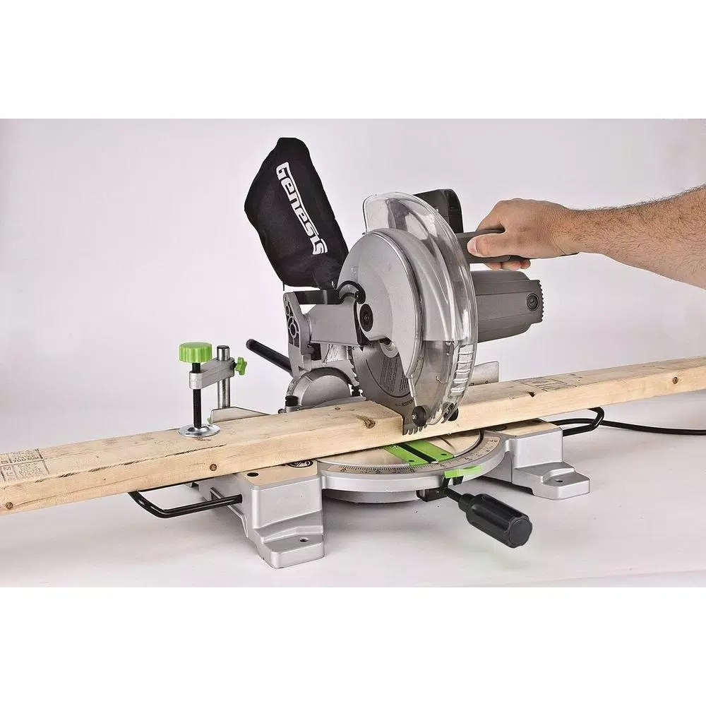 Genesis 15 Amp 10 in. Compound Miter Saw with Laser Guide and 9 Positive Stops