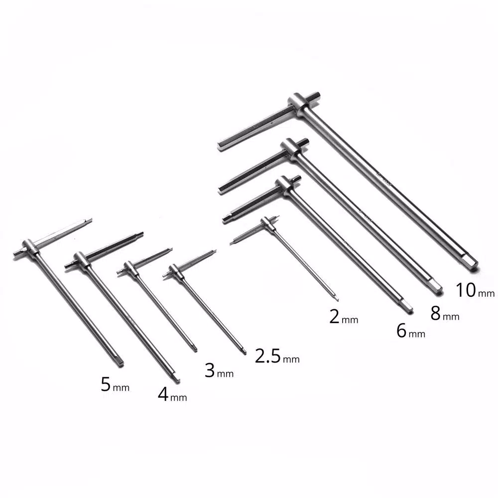 Capri Tools 8-Piece Metric Sliding T-Handle Hex Wrench Set with Mechanic's Tray