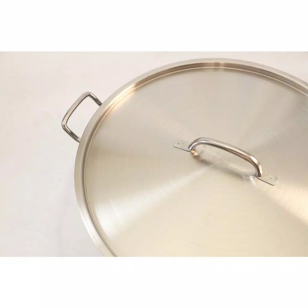 ExcelSteel Professional 35 qt. Stainless Steel Stock Pot with Lid, Induction Ready