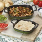 Bayou Classic Enameled Cast Iron Baking Dish, Cypress Green, 10.24 x 11.5 in thumbnail 2